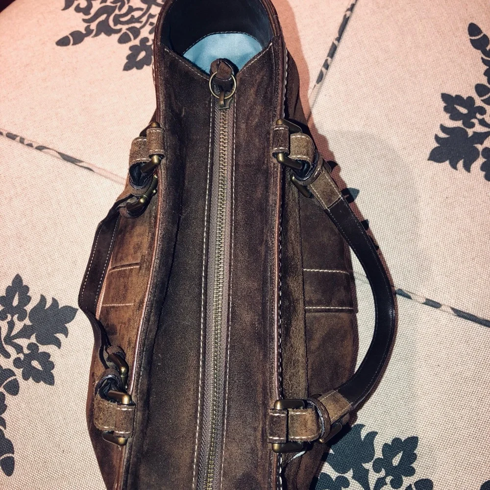 Coach Suede Brown Tote - Picture 2 of 10